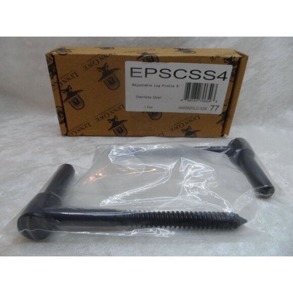 Lynn Cove Foundry Adjustable Lag Pintle 4" – Stainless Steel Black 1 Pair NEW - Picture 2 of 4